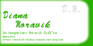 diana moravik business card